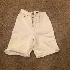 Express white jean shorts